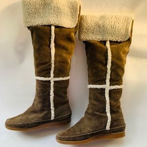 MICHAEL KORS Suede and Fleece  Boots 8